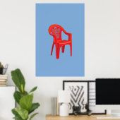 Rode Stoel Print  (Thuiskantoor)