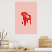 Rode Stoel Print (Keuken)