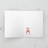 Rode stoel Verjaardag Kaart (Binnen)