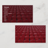 Rode stoelen in het stadion van het football visitekaartje (Voorkant / Achterkant)