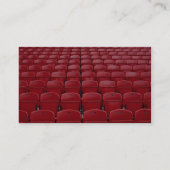 Rode stoelen in het stadion van het football visitekaartje (Achterkant)