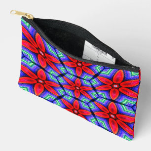 Rode Stoffen Bloemen Patroon Etui