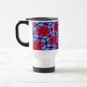Rode Stoffen Bloemen Patroon Reisbeker (Links)