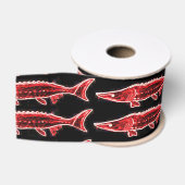 rode stonson op zwart grosgrain lint (Spoel)
