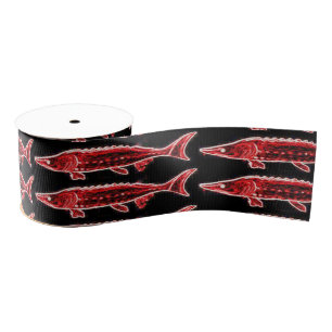 rode stonson op zwart grosgrain lint