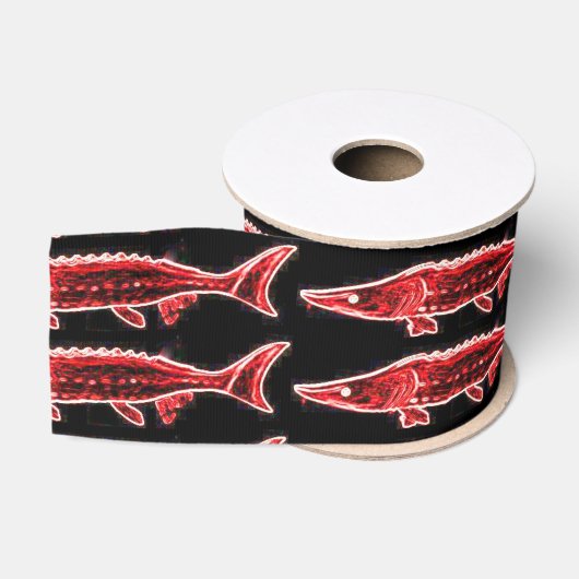 rode stonson op zwart grosgrain lint (Spoel)
