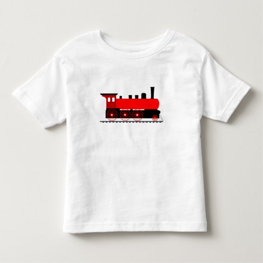 Rode Stoomlocomotief Kinder Shirts (Voorkant)