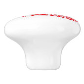 Rode stoomtrein aangepaste deurknop keramische knop (Zijkant)