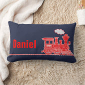 Rode stoomtrein kinder genoemd kussen (Deken)