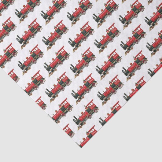 Rode Stoomtrein  Tissuepapier (Detail)