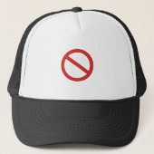 RODE STOP SYMBOOL WAARSCHUWING GRAPHIC TRUCKER PET (Voorkant)