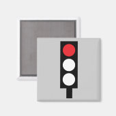Rode stoplichtmagneet magneet (Voorkant / Achterkant)