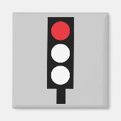Rode stoplichtmagneet magneet (Voorkant)