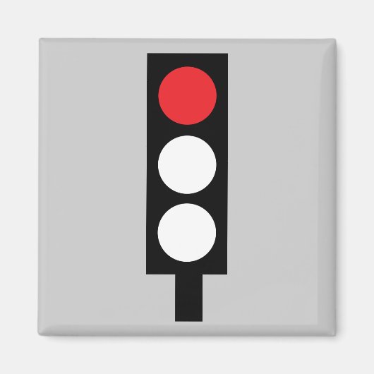 Rode stoplichtmagneet magneet (Voorkant)