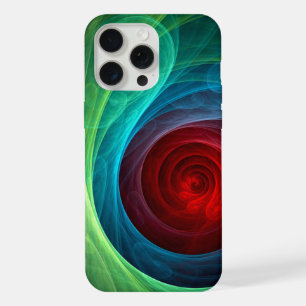 Rode Storm Bloem Moderne Abstracte Kunst Kleur Pat iPhone 15 Pro Max Case
