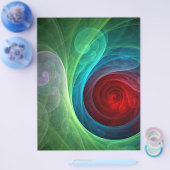 Rode Storm Bloem Moderne Abstracte Kunst Kleurenpa Flyer (Enkel)