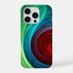 Rode Storm Bloemig Modern Abstract Kunst Kleurenpa iPhone 15 Pro Case
