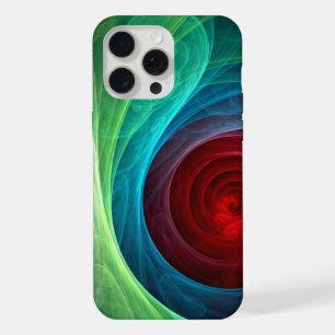 Rode Storm Bloemige Moderne Abstracte Kunst Kleure iPhone 15 Pro Max Case