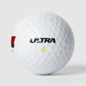 Rode stortwagen ontwerp golfballen (Logo)