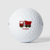 Rode stortwagen ontwerp golfballen (Voorkant)
