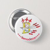 Rode straalvliegtuigen B Initiele Badge Ronde Button 5,7 Cm (Voorkant /achterkant)