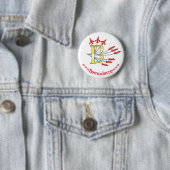 Rode straalvliegtuigen B Initiele Badge Ronde Button 5,7 Cm (In situ)