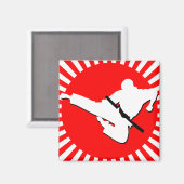 rode stralen voor de vechtsport magneet (Voorkant / Achterkant)