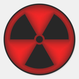 Rode stralingssymbool Sticker