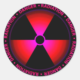 Rode stralingssymbool Sticker