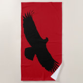 Rode strandlaken met adelaar - Kies kleur (Voorkant)