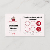 Rode Streep Bakkerij Loyalty Ponskaart Ontwerp (Voorkant)