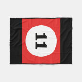 Rode Streep Biljart Pool Ball #11 Matching Group Fleece Deken (Voorkant (Horizontaal))