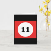Rode Streep Biljart Pool Ball #11 Matching Group Kaart (Gele Bloem)