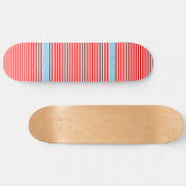 Rode Streep Blauw Persoonlijk Skateboard (Horizontaal)