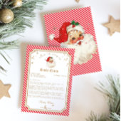 Rode Streep Brief Van Kerstman Kaart