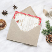 Rode Streep Brief Van Kerstman Kaart