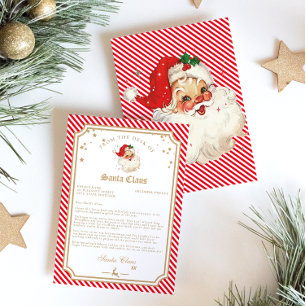 Rode streep brief van Santa Kaart