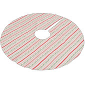  Rode Streep en Waterverf Bloemen Kerstboom Rok (Gekanteld)