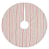  Rode Streep en Waterverf Bloemen Kerstboom Rok (Voorkant)