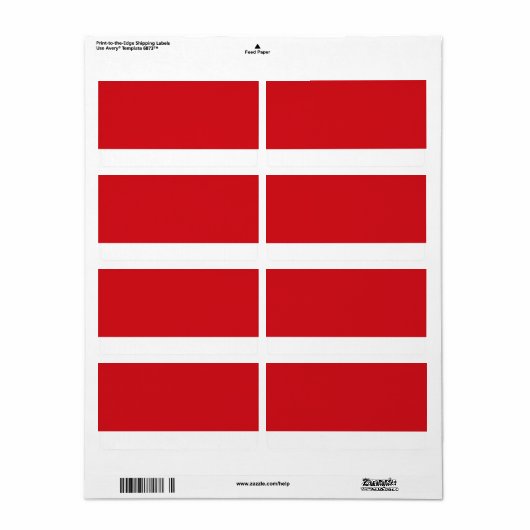 Rode streep etiket (Full Sheet)