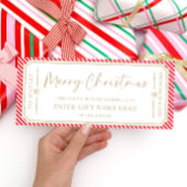 Rode streep kerstcadeaubon Kaart