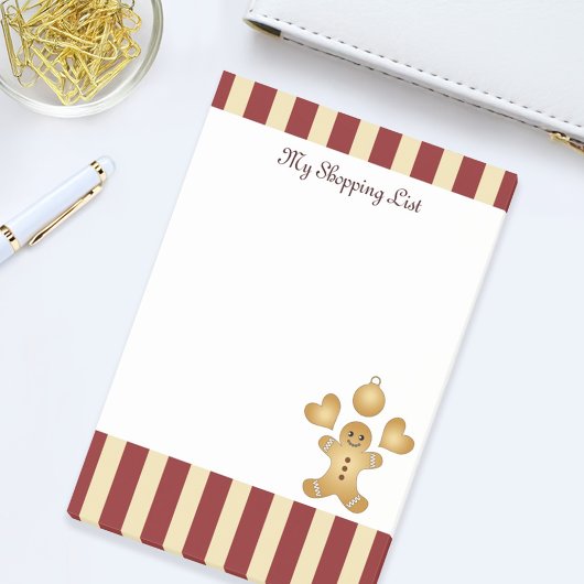 Rode Streep Kerstkoek Schattige Peperkoek Man Post-it® Notes