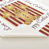 Rode Streep Kerstkoekje Gingerbread Man Kinder Sherpa Deken (3/4)