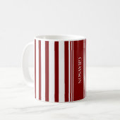 Rode streep koffiemok (Voorkant links)