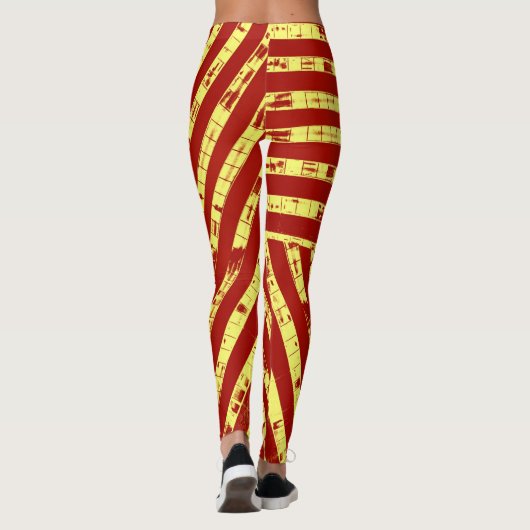 Rode streep leggings (Achterkant)