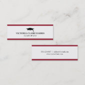 Rode streep met kaart met afkorting voor grensover contactkaartje (Voorkant / Achterkant)