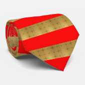 rode streep stropdas (Opgerold)