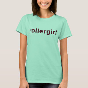 rode streep-tekst voor rolmeisje t-shirt
