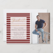 Rode streep voeg uw eigen foto-Afstuderen toe Aankondiging (Voorkant)