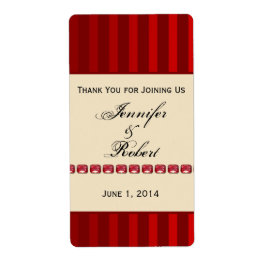 Rode streep voor ivoor en roebel etiket